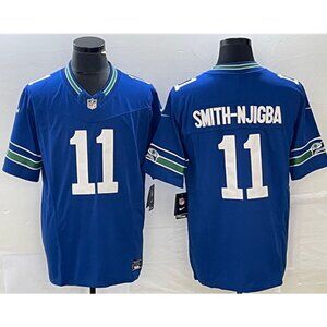 Mens Youths Kids Womens 11 Jaxon Smith-Njigba Royal Stitched Jersey